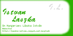 istvan laszka business card