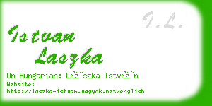 istvan laszka business card